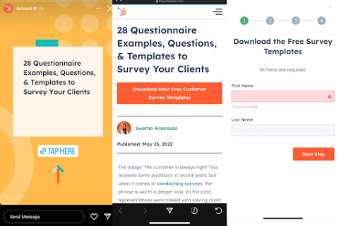 Hubspot shares useful content