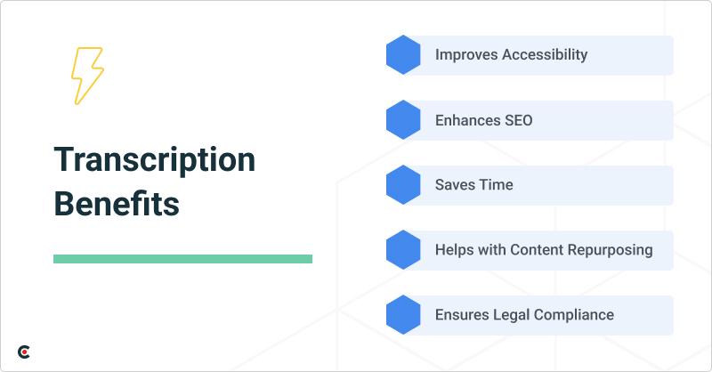 Transcription benefits