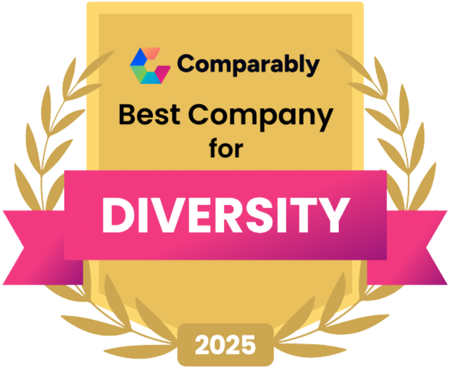 Clutch received a 2022 Comparably award for best companies for diversity.