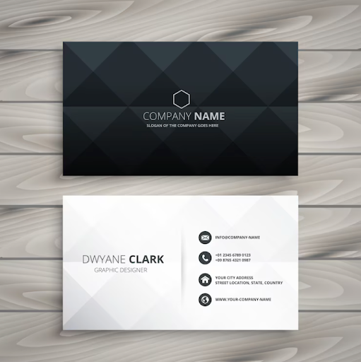 Graphic design business card example