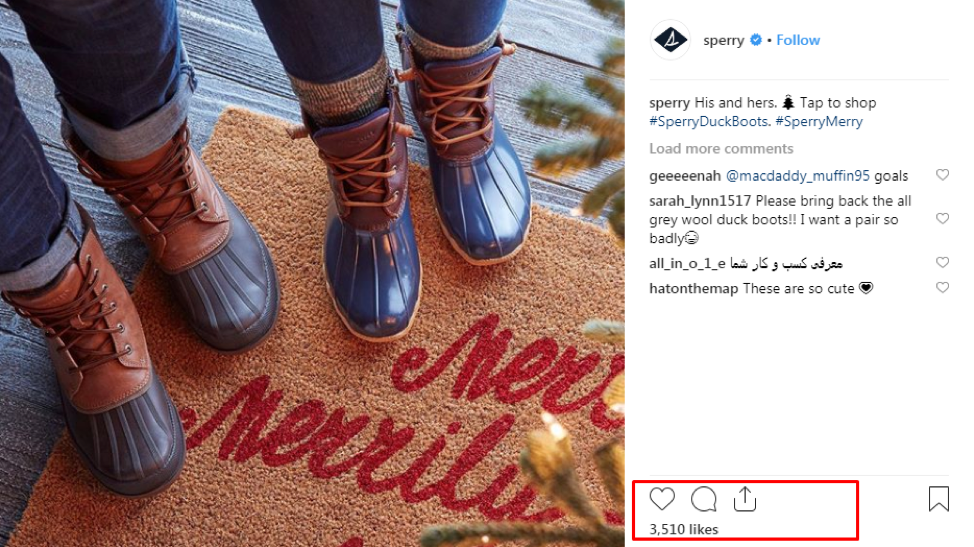 Sperry works with micro-influencers on social media who are fans of the brand to promote their product to a wider audience