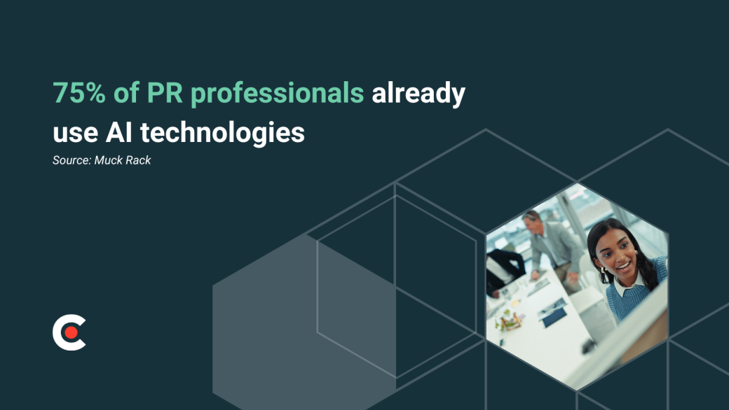 Statistic from The State of AI in PR 2025 report