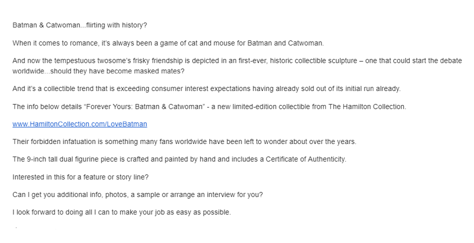 Batman and Catwoman Ad