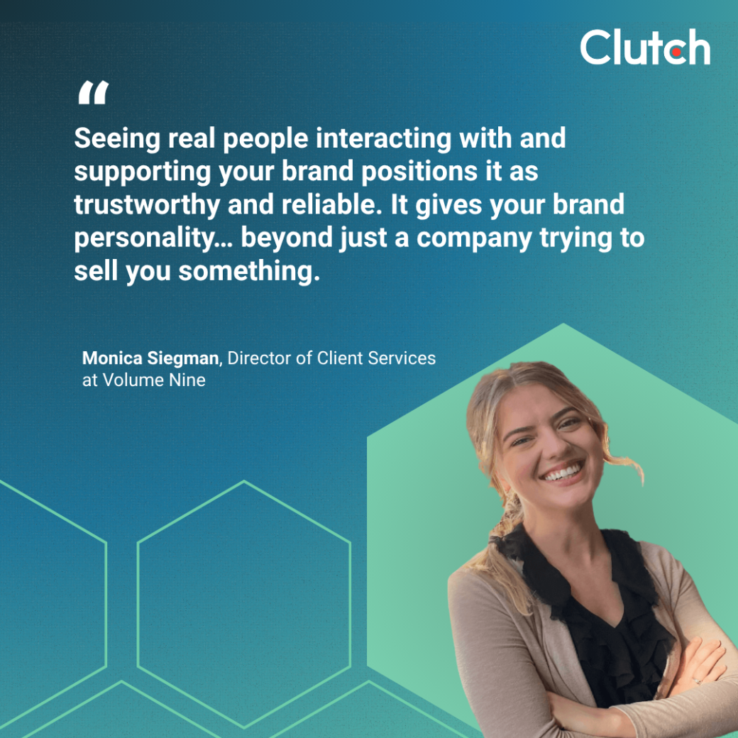 Monica Siegman, Director of Client Services at Volume Nine