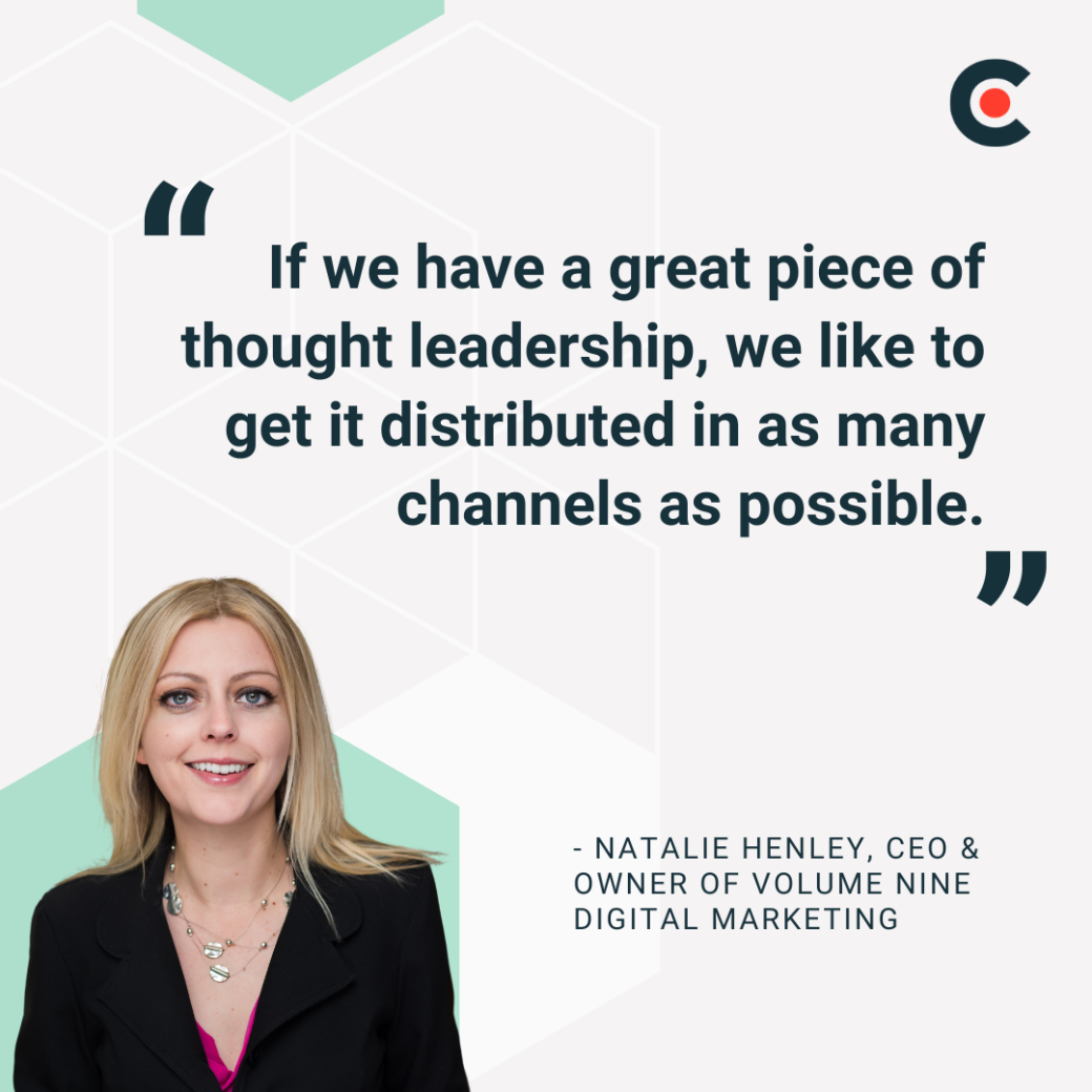 Natalie Henley, CEO & Owner of Volume Nine Digital Marketing