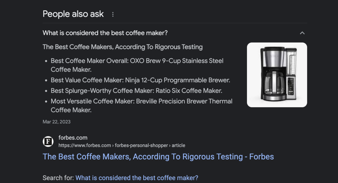 example of an image inside a people also ask snippet