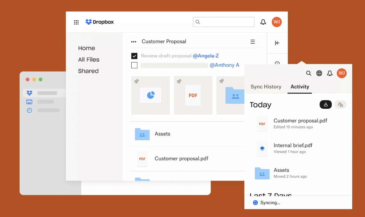 Dropbox web design examples