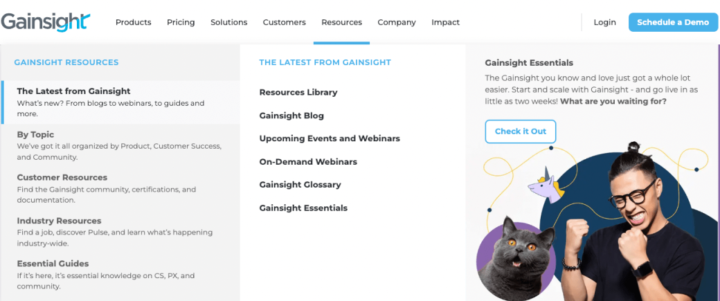 Gainsight's positions themselves as go-to expert on customer success