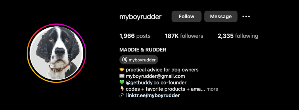 myboyrudder Instagram profile