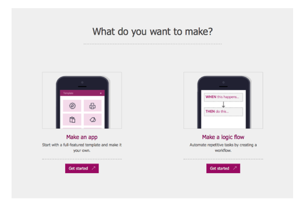 The mobile app builder side and the logic flow