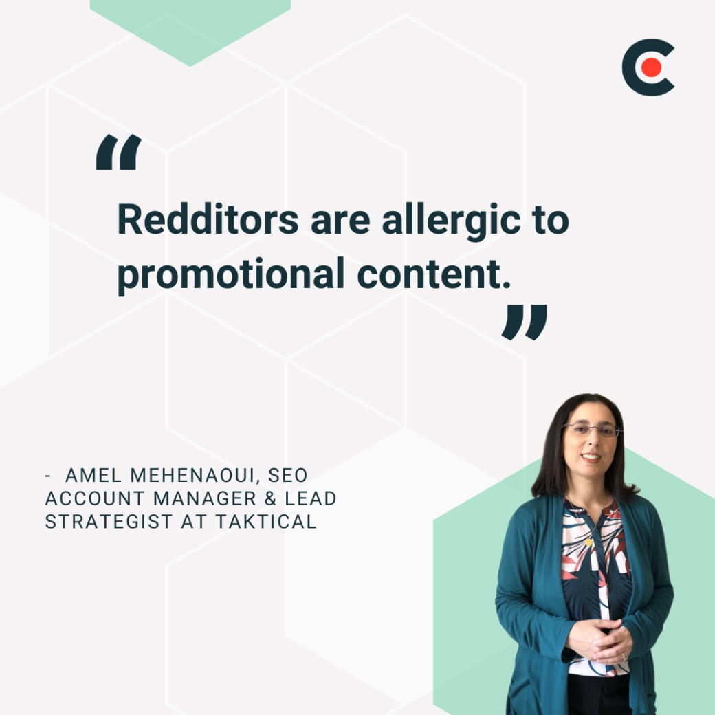 Amel Mehenaoui, SEO Account Manager and Lead Strategist at Taktical