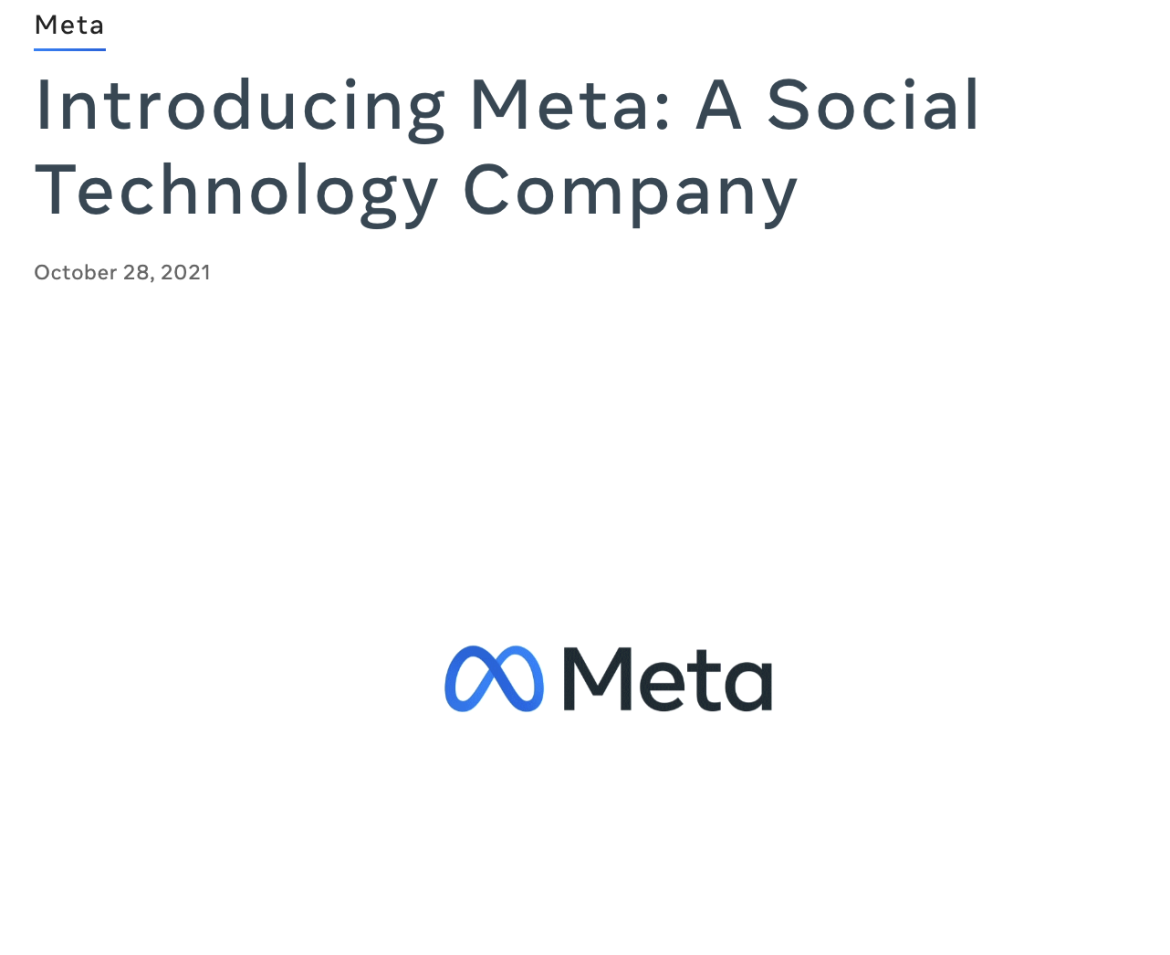 Meta is now considering itself a social technology company with the introduction of Metaverse tech