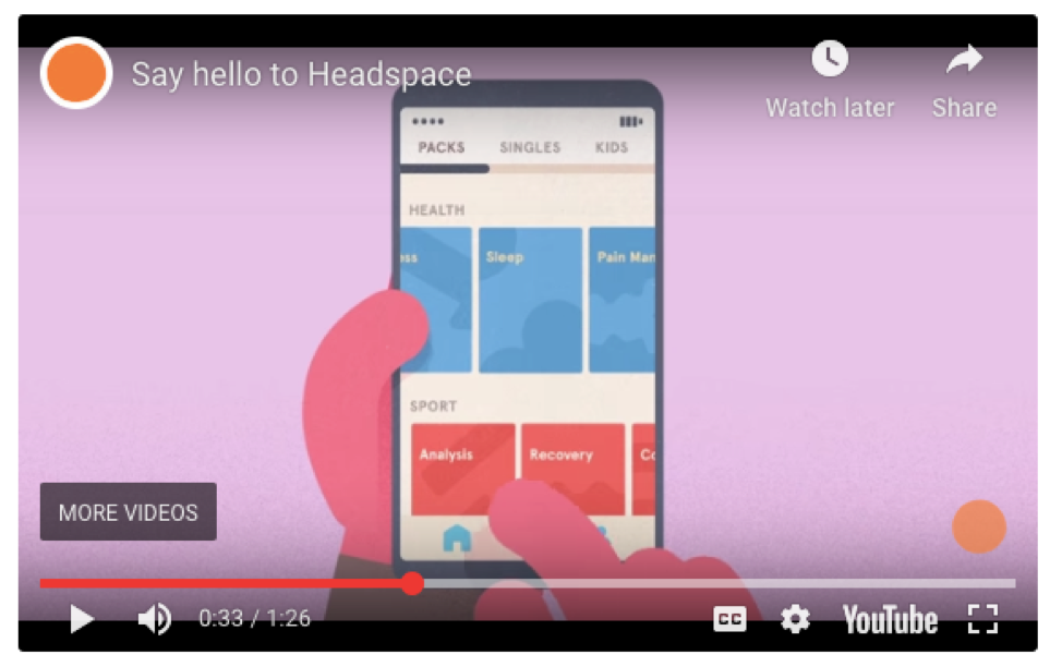 Headspace published a demo video that showed people why meditation is important and how it could help better their lives and emotional health.