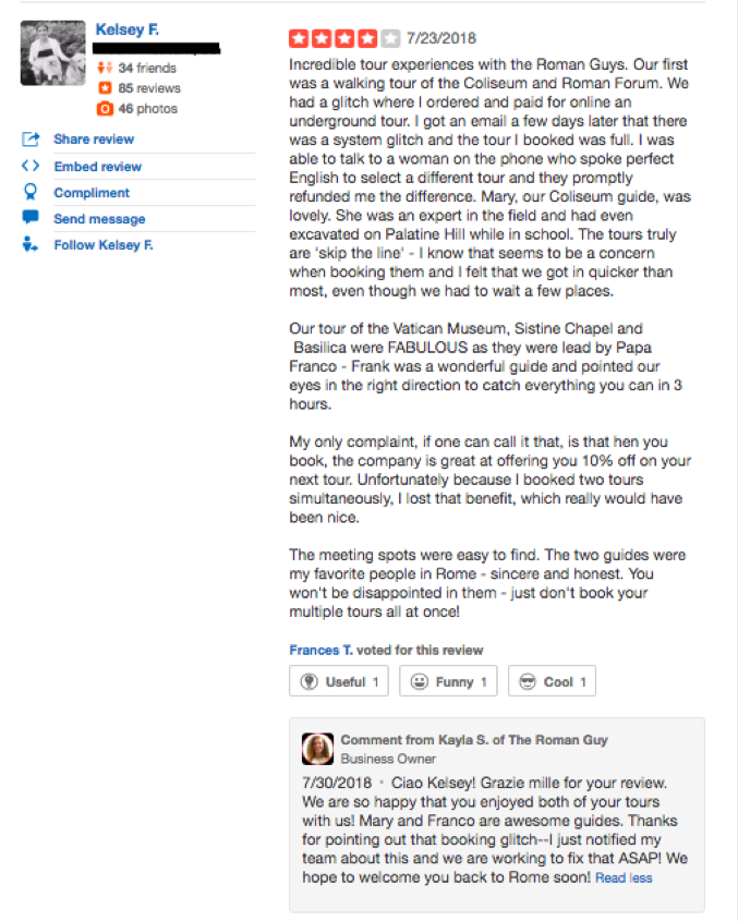 Small businesses should always respond publicly to negative comments to demonstrate their commitment to customer service.