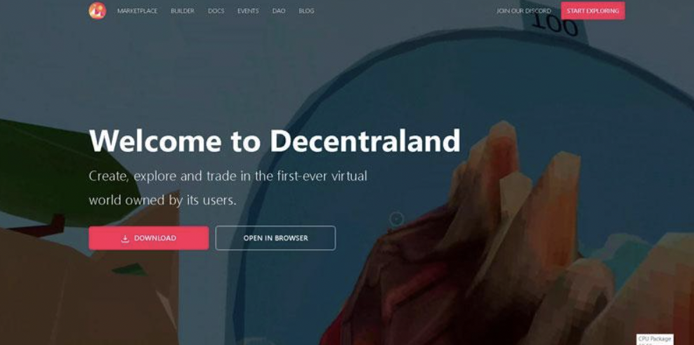 Decentraland example of the metaverse