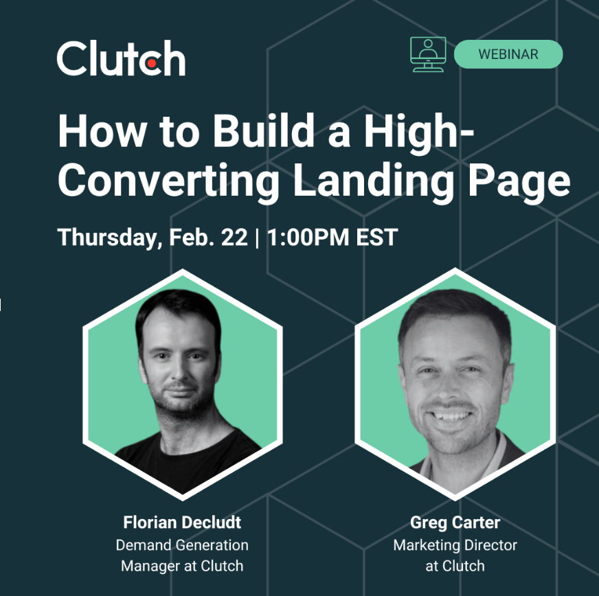 landing page webinar clutch