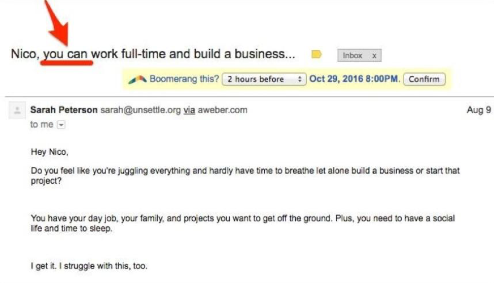 Direct Subject Lines