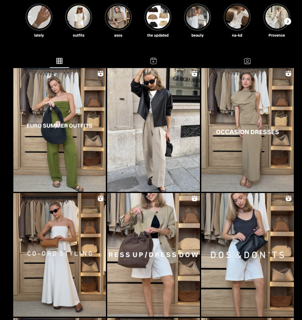 Fashion influencer Lydia Tomlinson’s posts