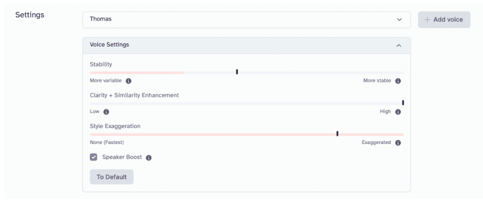 evenlabs voiceover generation