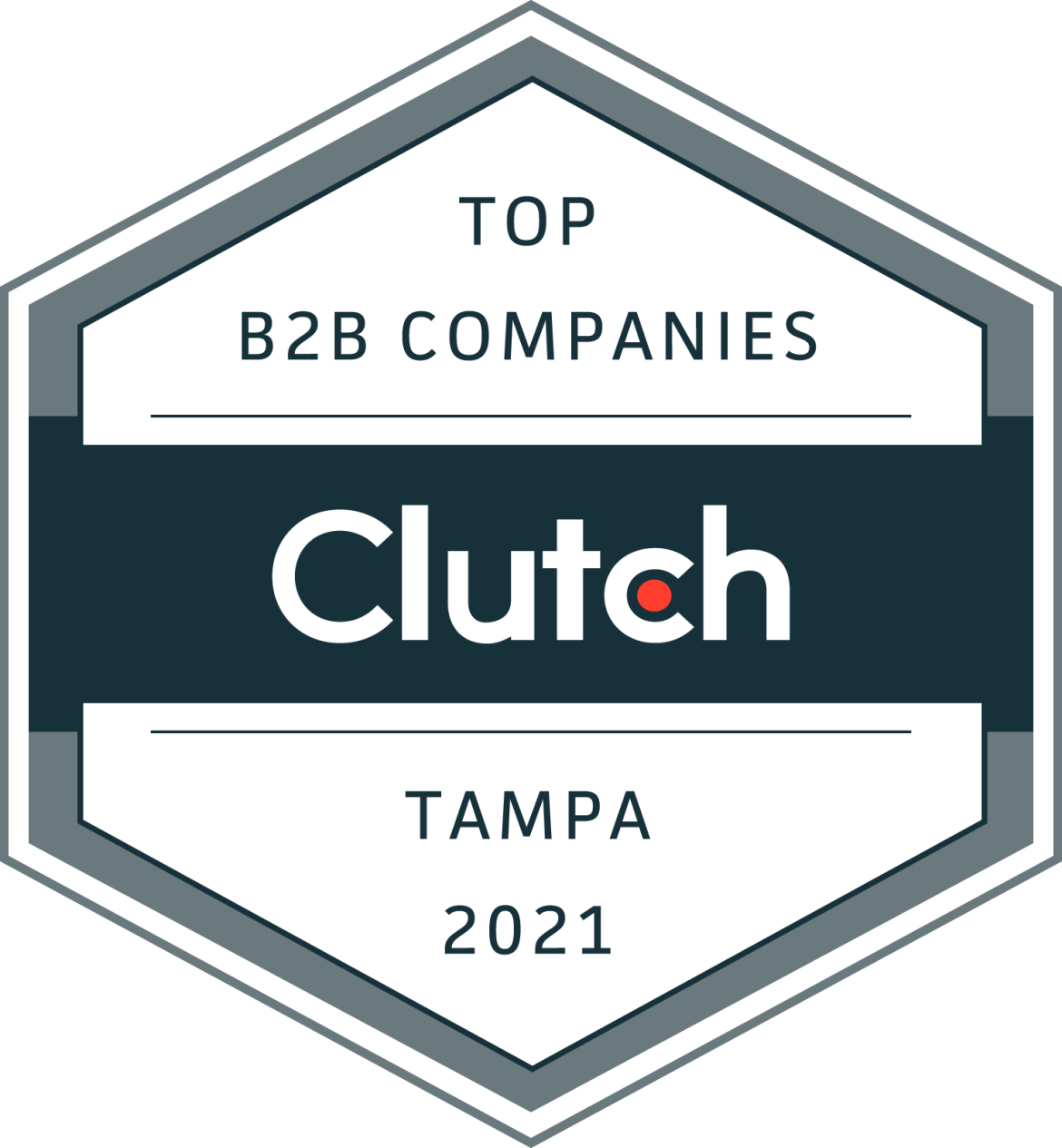 Clutch badge for Tampa's top B2B firms