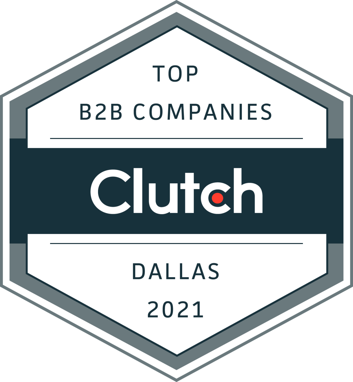 Clutch badge for Dallas' top B2B firms
