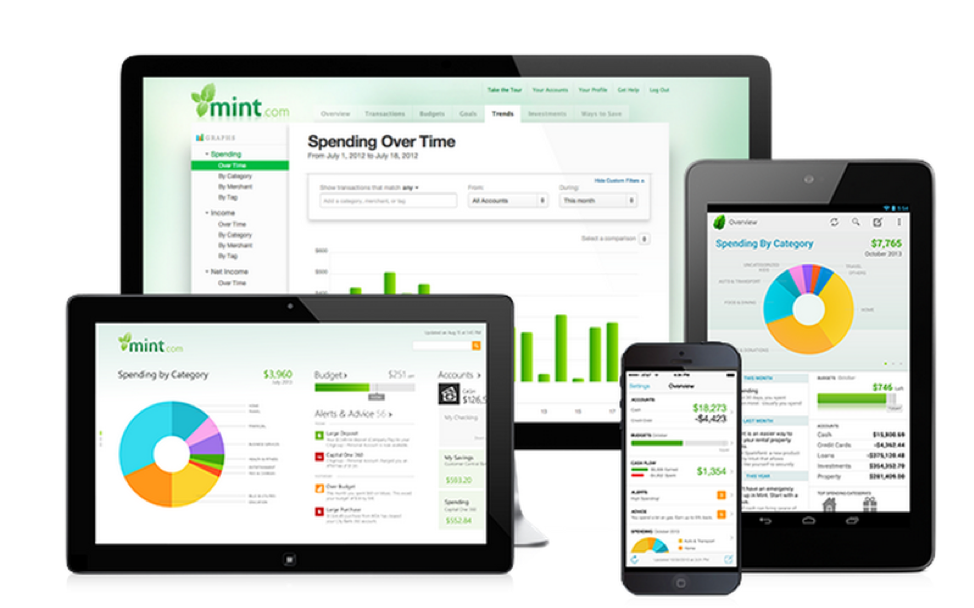 Mint helps consumers track their expenses and income using a visually appealing interface.