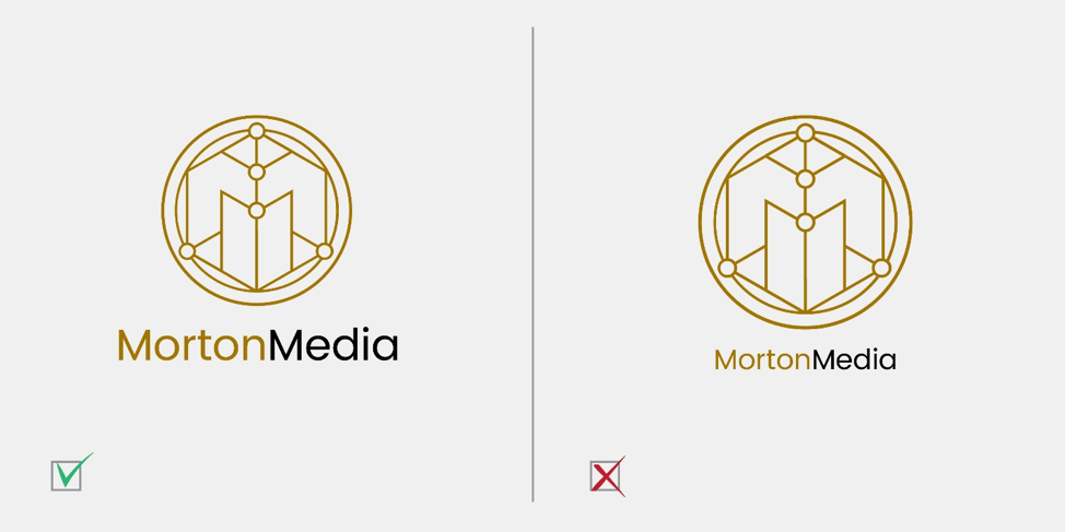 Don’t Make Your Company Name Too Small Compared to the Icon
