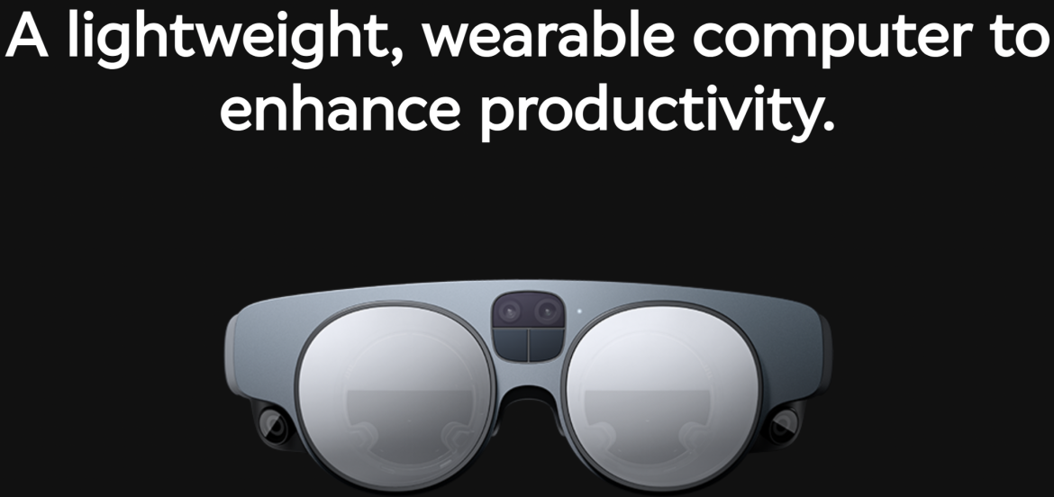example of Magic Leap web design
