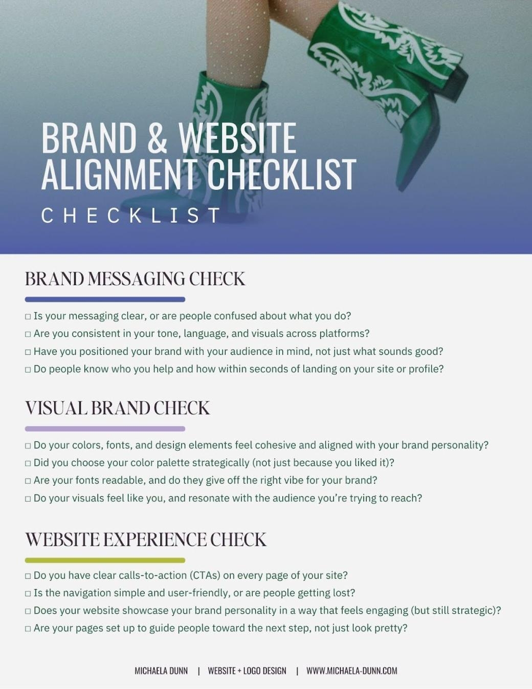 Brand and website alignment checklist