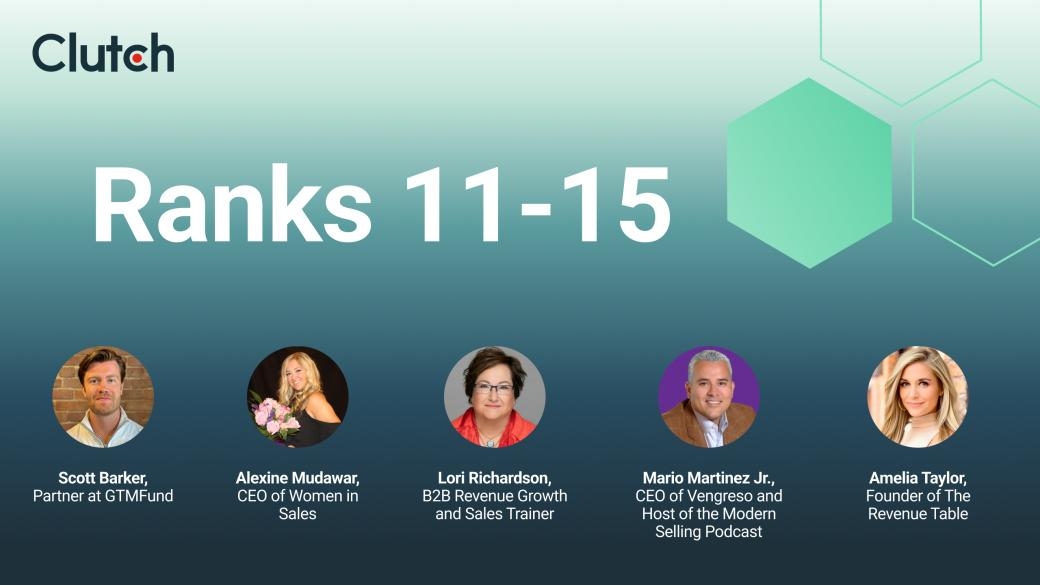 Top B2B Sales Influencers 11-15