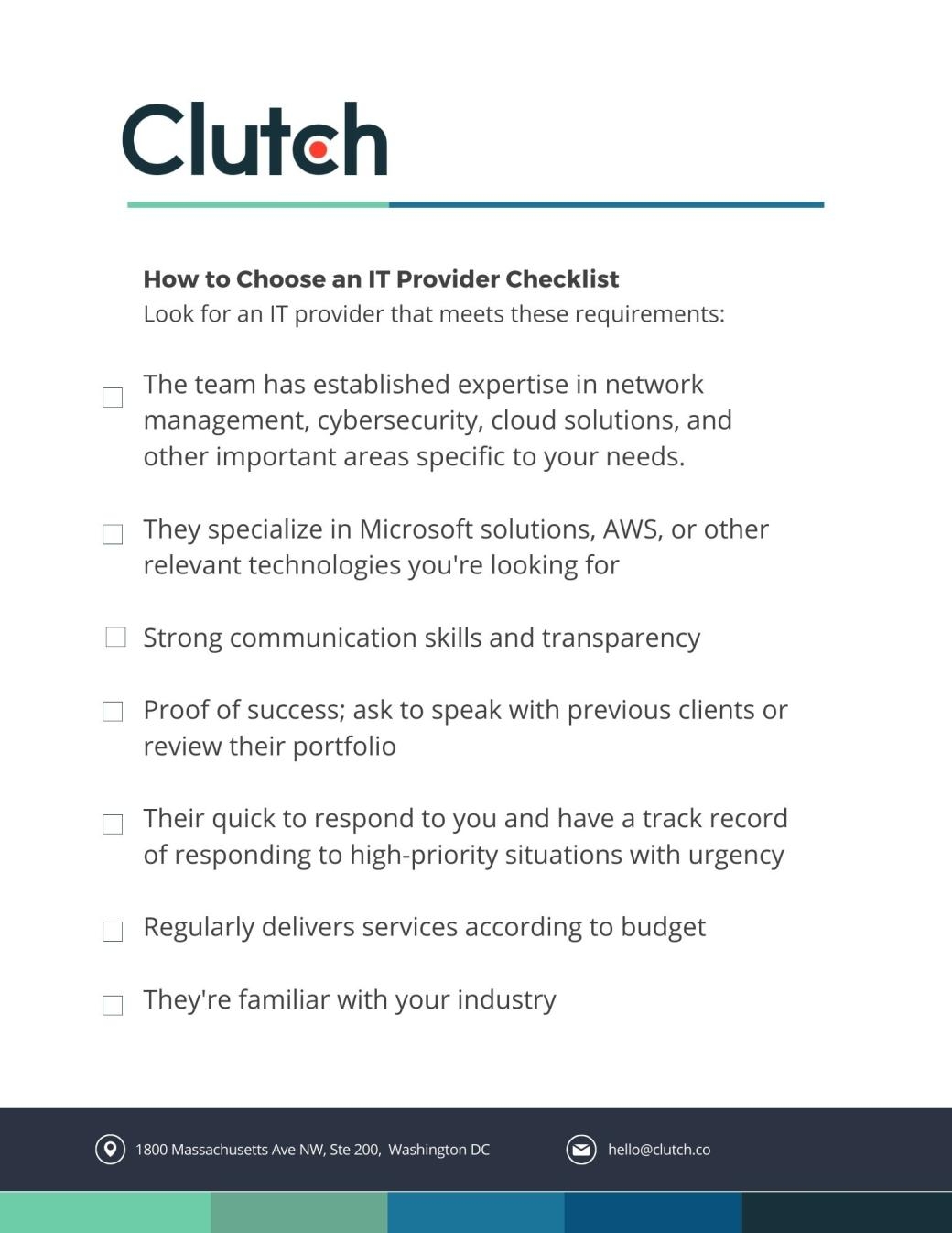 how to choose an IT services provider checklist