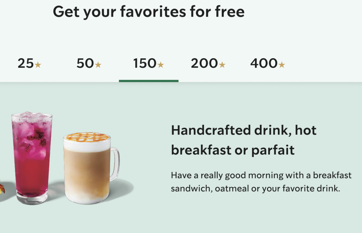 Starbucks rewards website