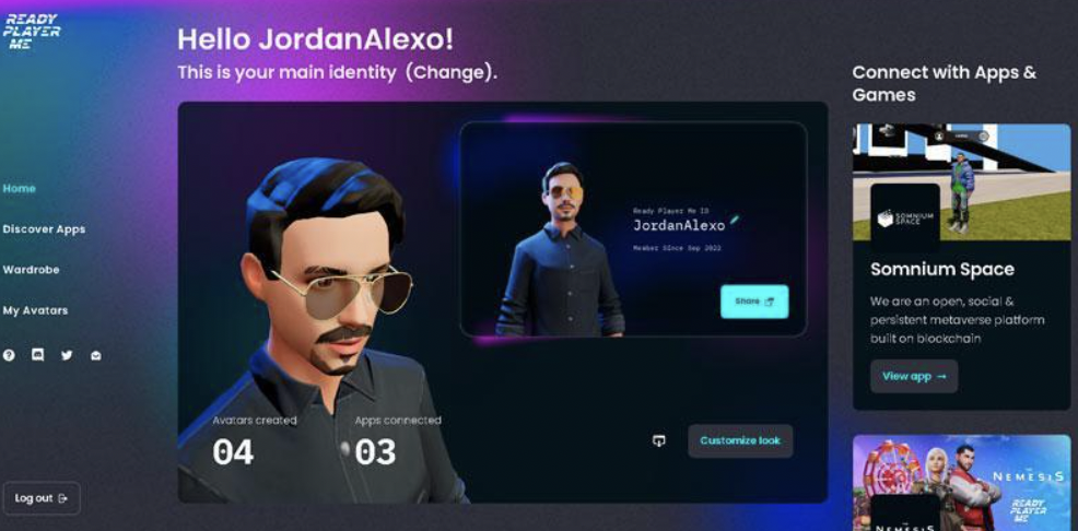 visual depicting completed avatar creation