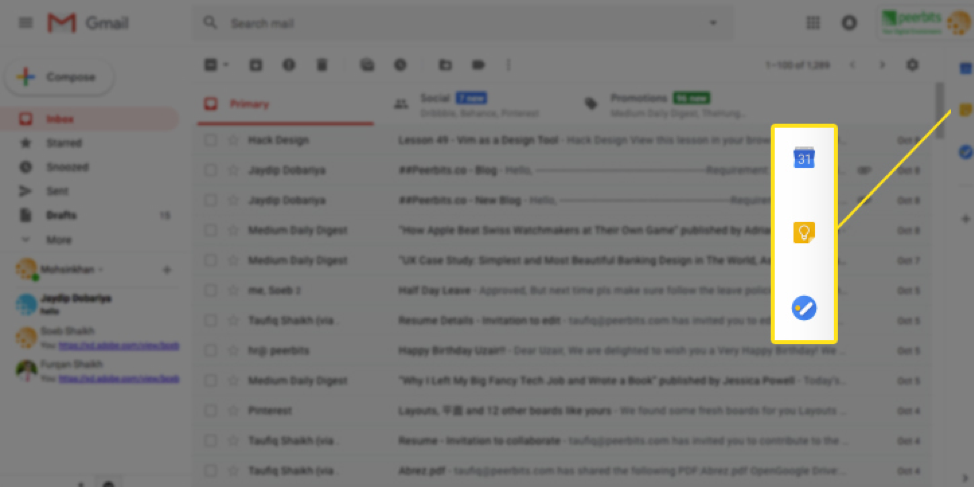The new Gmail interface
