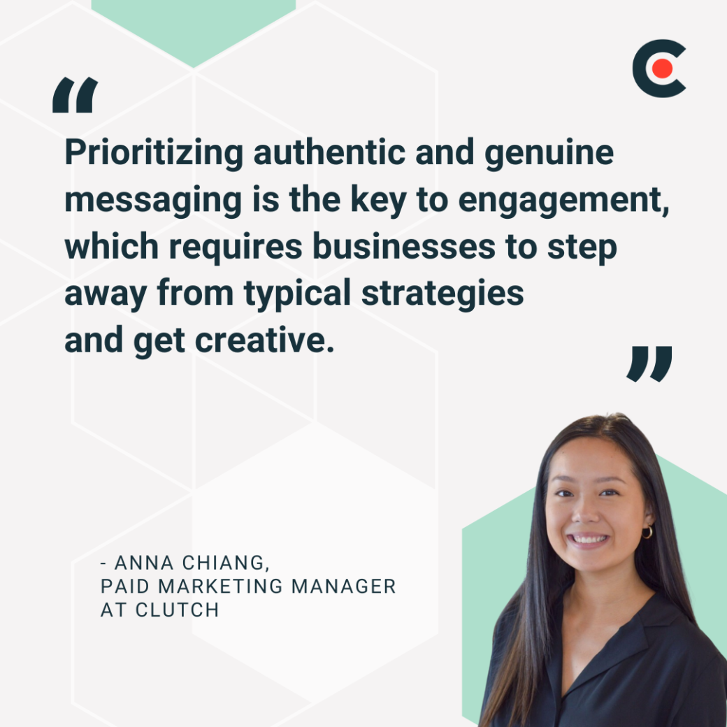 Anna Chiang, paid marketing manager at Clutch
