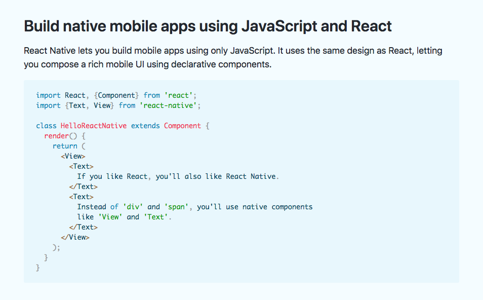 React Native Framework