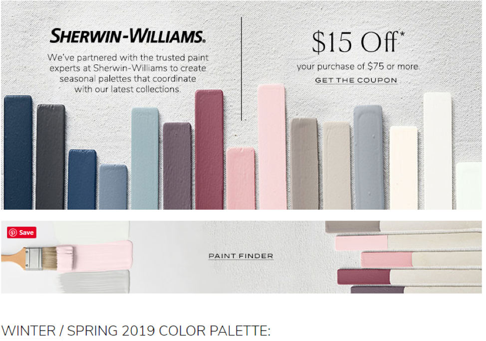 Local partnerships, such as the one between Pottery Barn and Sherwin Williams, build relationships between businesses