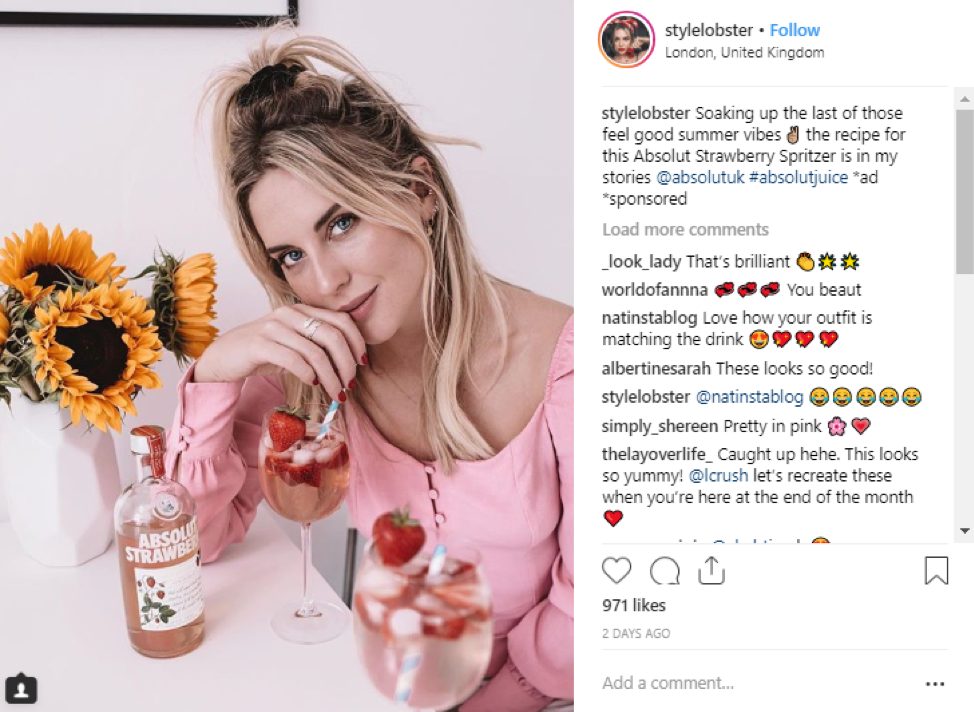 Emily Valentine Instagram influencer