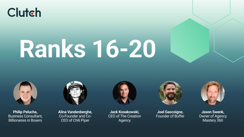 Top B2B Sales Influencers 16-20