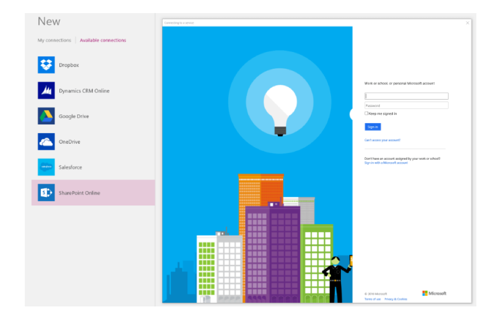 Select the SharePoint Online option from the right menu.