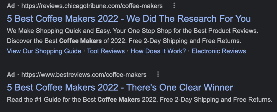 types of PPC ad headlines
