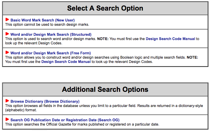USPTO.gov TM search search