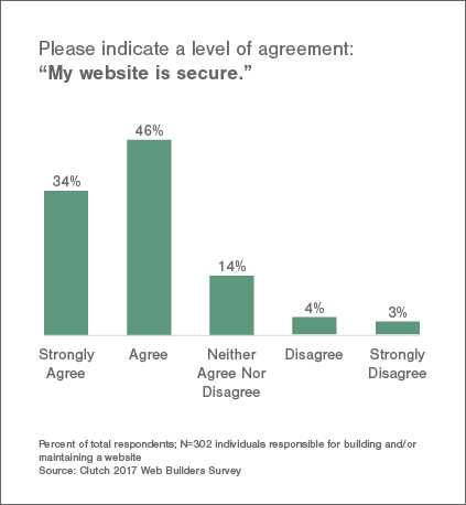80% of website managers believe their website is secure.