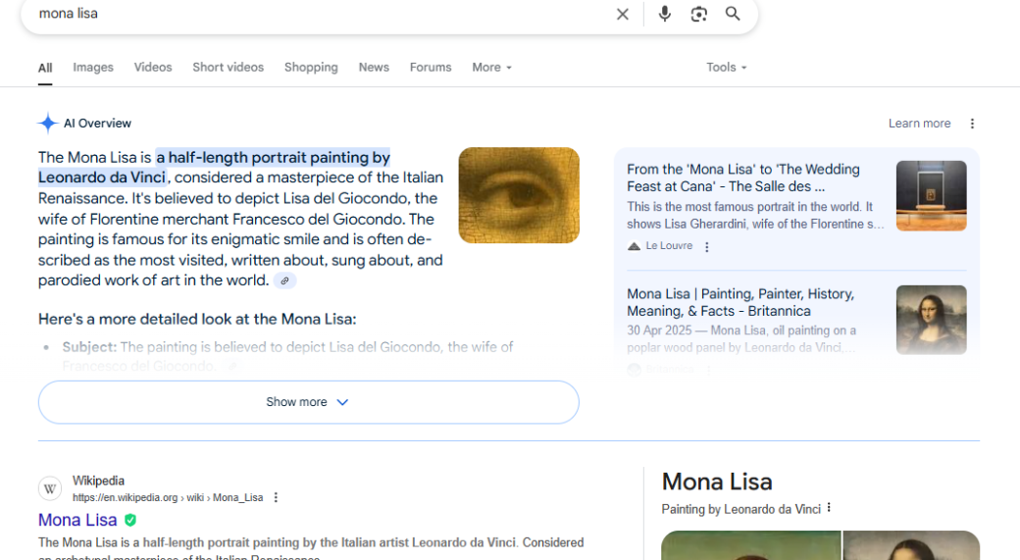 Google search result for 
