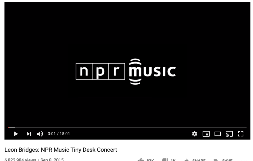 YouTube view counts example