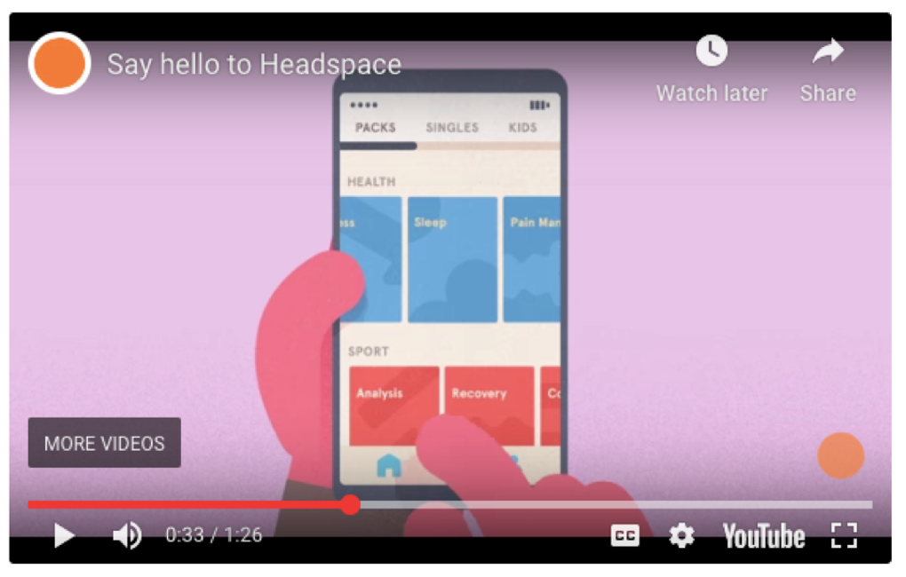 Headspace published a demo video that showed people why meditation is important and how it could help better their lives and emotional health. 
