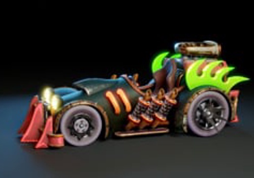 Digital Asset Management Package Example: Custom 3D karts and guns for Unity game