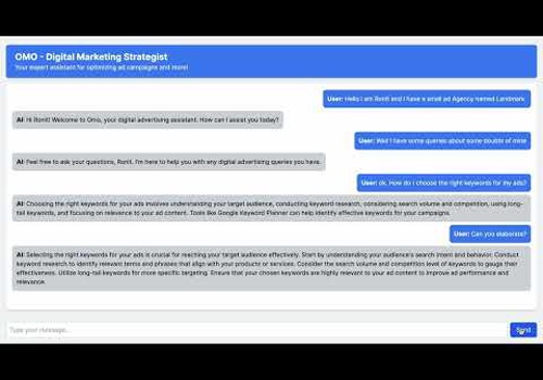 AI Development Package Example: Digital Marketing Chatbot Integrated Meta,Googl Ad
