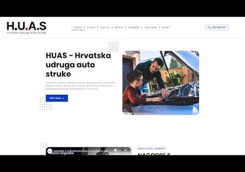 Web Design Package Example: H.U.A.S Website