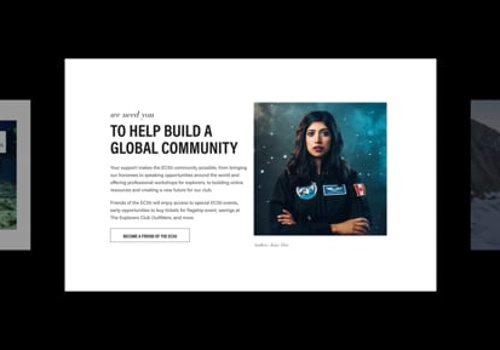 Web Design Package Example: TEC 50 – a Website that honours top Explorers